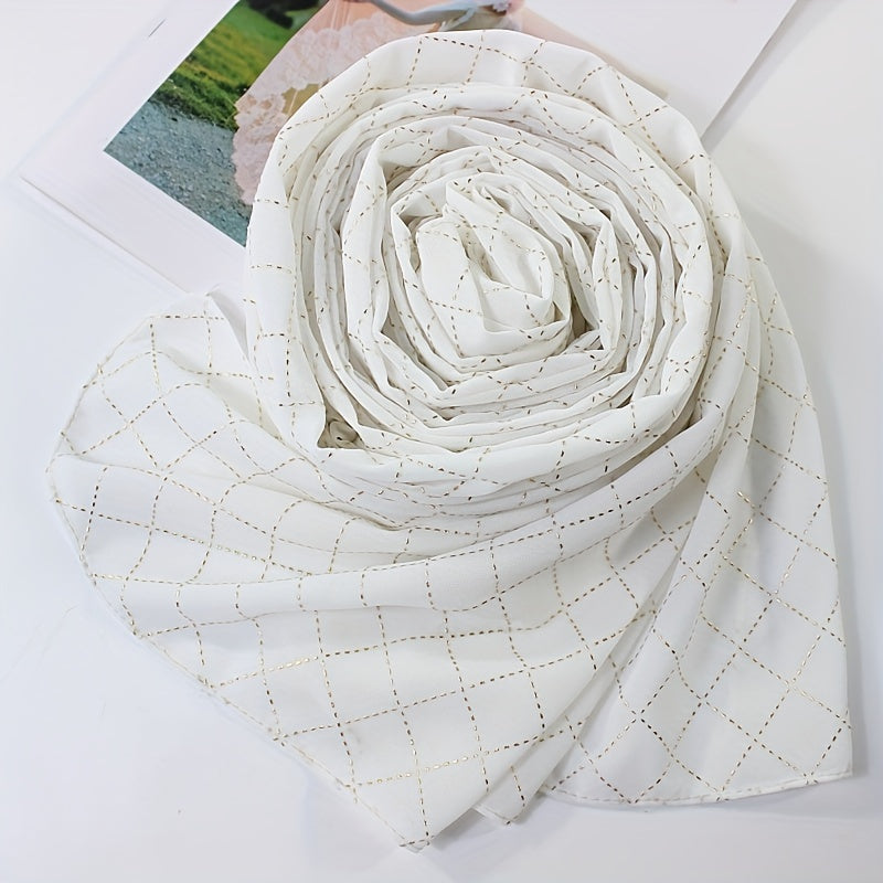 Boho Geometric Pattern Turban Chiffon Hijab