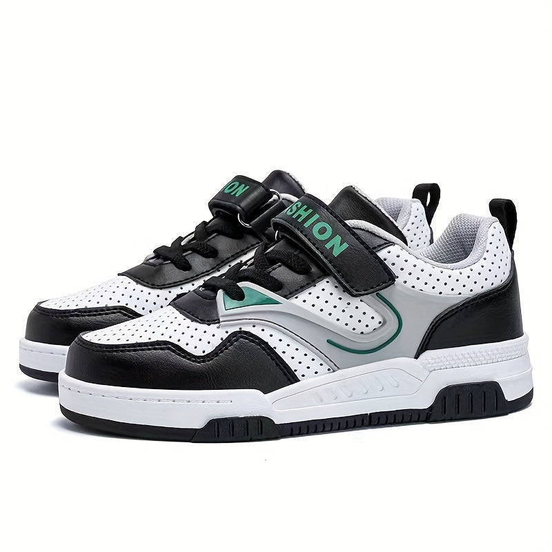 Boy's Breathable Skate Shoes Comfy Non Slip Casual Preppy Style Sneakers