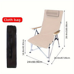 Adjustable Back Lifting Chair with Storage Bag for Fishing, Hiking, Picnics