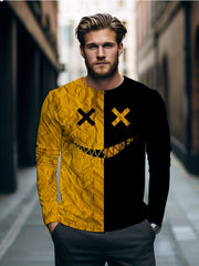 Men's Grimace Print Sports Long Sleeve Tee