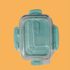680ml Glass Fresh-keeping Bowl w/ Lid Microwave Heating Lunch Box Divided Bento