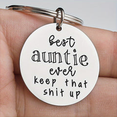 Auntie Nephew Keychain Gift, Birthday Gift for Aunt