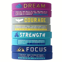 Dream Courage Strength Silicone Bracelet Unisex Wristband