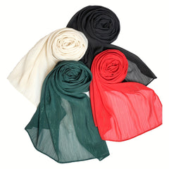 Hot Stamping Solid Glitter Scarf Shawl for Women