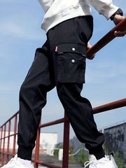 Men's Drawstring Cargo Jogger Pants Loose Fit