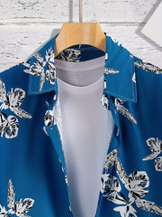 Men's Hawaiian Shirt Summer Vacation Resort Floral Pattern Short Sleeve
