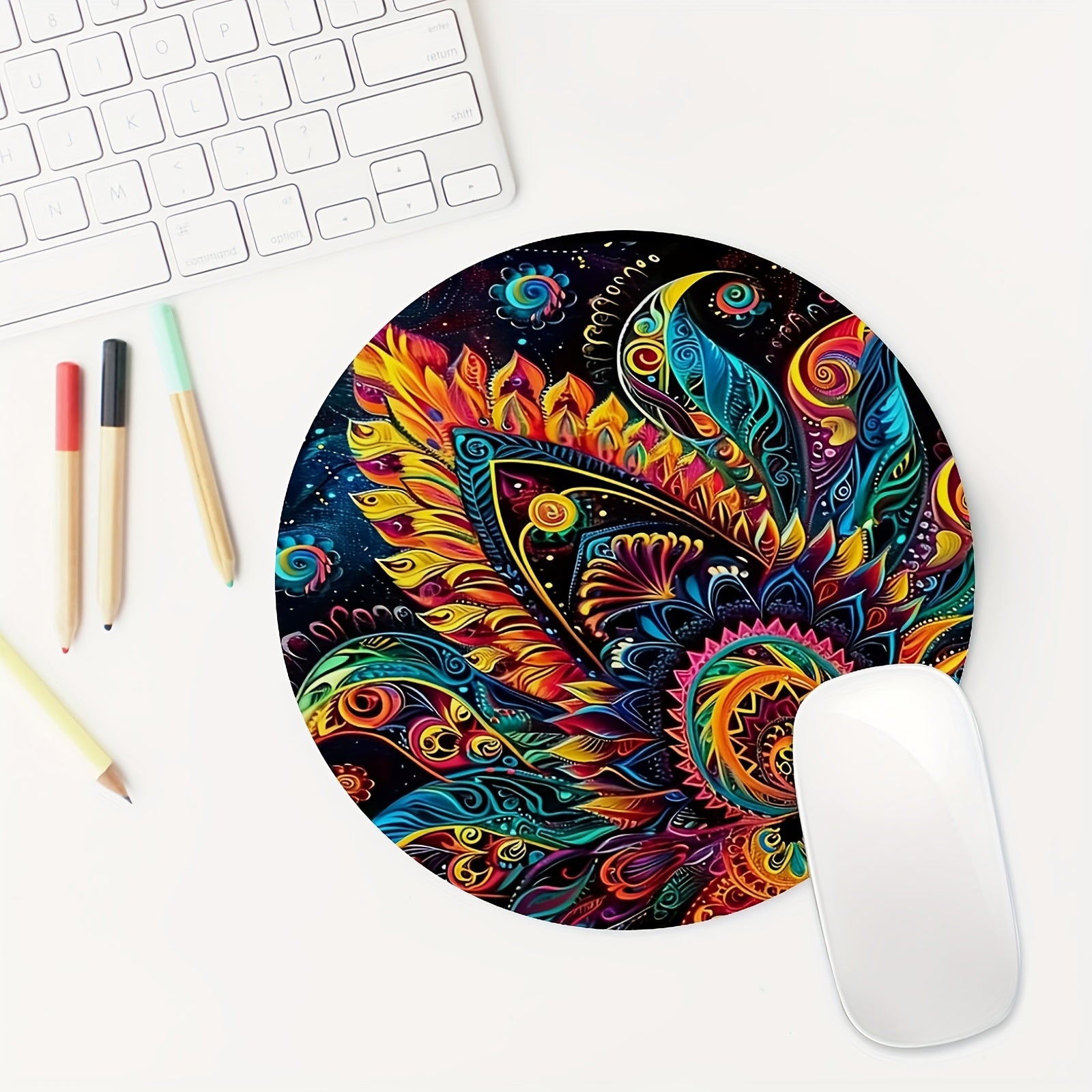 Colorful Flower Gaming Mouse Pad E sports Anti-slip Keyboard Pad