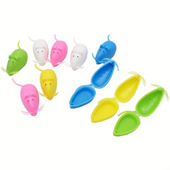 10pcs Mini Kid Baby Tooth Boxes Organizer Mouse Shape Milk Teeth Storage Boxes