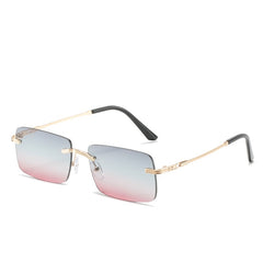 ENSAEJOE Men's Gradient Lens Rimless Casual Glasses