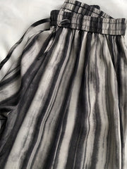 Tie Dye Wide Leg Pants Vintage Drawstring Waist Pants