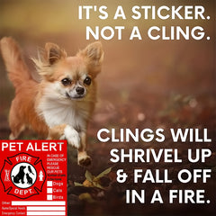 6pcs Emergency Siren And Pet Stickers - Save Our Pet Window Stickers