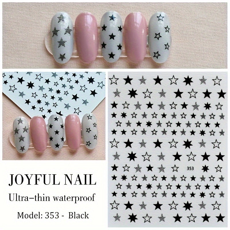 Lovely Star Stickers 3D Nails Art Self Adhesive Manicure Accessories