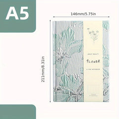 Floral Lily Journal Pink Nylon Golden Accents 1pc Notebook
