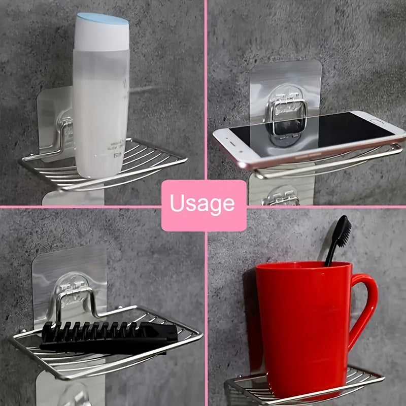 Suction Cup Soap Dish Holder Wall Hanging Bathroom Soap Shelf