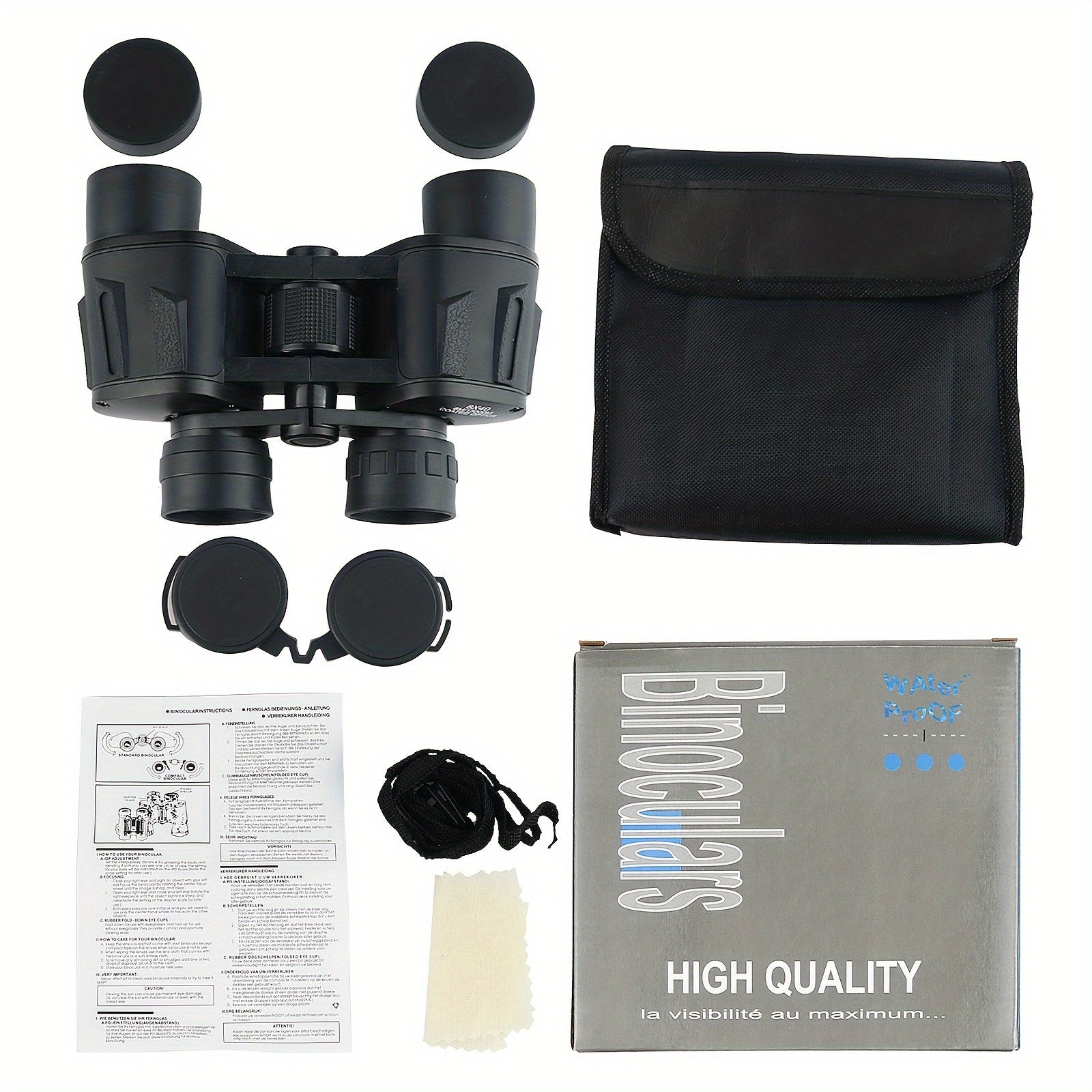 8x40 HD Binoculars for Travel Camping Hiking Concerts