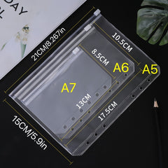 Office Document Bag with Zipper, A5A6A7 Loose leaf Storage