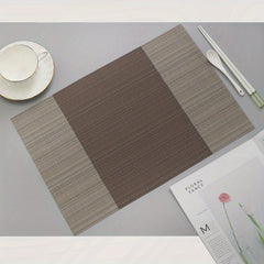 Set of 6 Teslin Placemats Washable Reusable Anti-fouling Table Mats