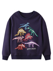 Boy's Cotton Cartoon Print Sweatshirt Outdoor Wear
