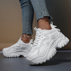 Women's Chunky Sneakers Comfortable Heighten Casual Shoes