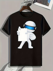 Cartoon Pattern Men's Sports T-shirt Graphic Tee Outdoor Clothing