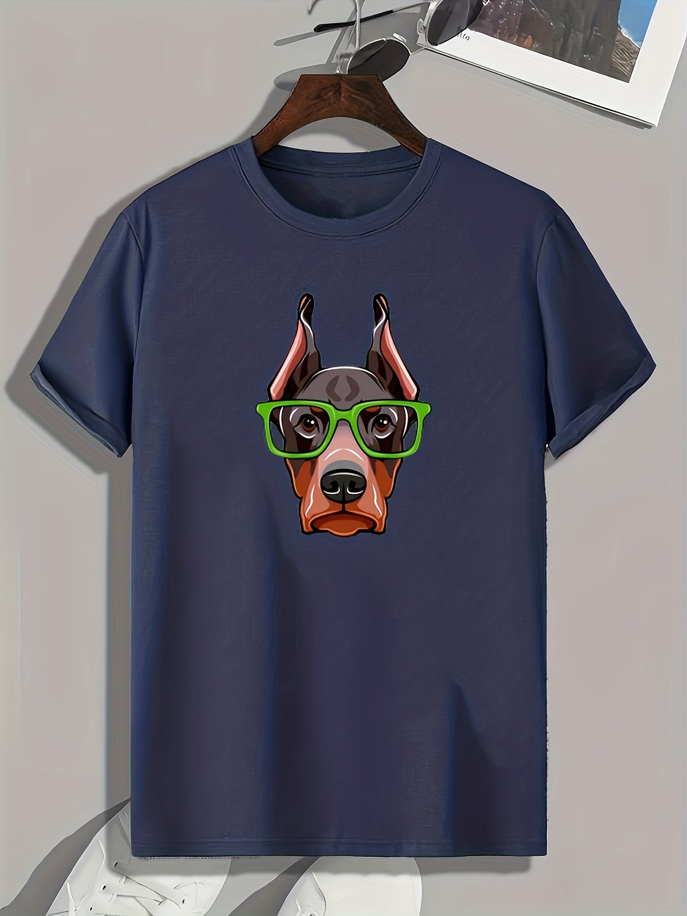 Dog Print Men's Graphic T shirt Casual Comfy Tees For Summer