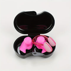 Swim Silicone Earplugs & Nose Clip Set for Water Sports