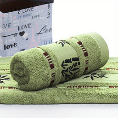 Bamboo Fiber Hand Towel Absorbent Jacquard 13x29in Soft Face Wash Towel