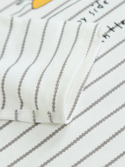 Girls Pajamas Family Outfit Poached Egg Stripes Print Set