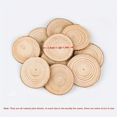 10pcs Large Wood Slices for Centerpieces Unfinished Wooden Ornaments Crafts