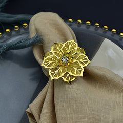 2pcs Farmhouse Floral Napkin Rings for Home Table Decorations