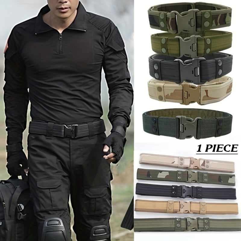 Men's Military Tactical Belt - Camouflage Adjustable Heavy Duty Combat