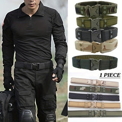 Men's Military Tactical Belt - Camouflage Adjustable Heavy Duty Combat