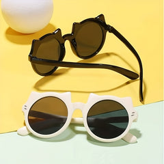 Cat Round Frame Sunglasses UV Protection Summer Beach Baby Accessory
