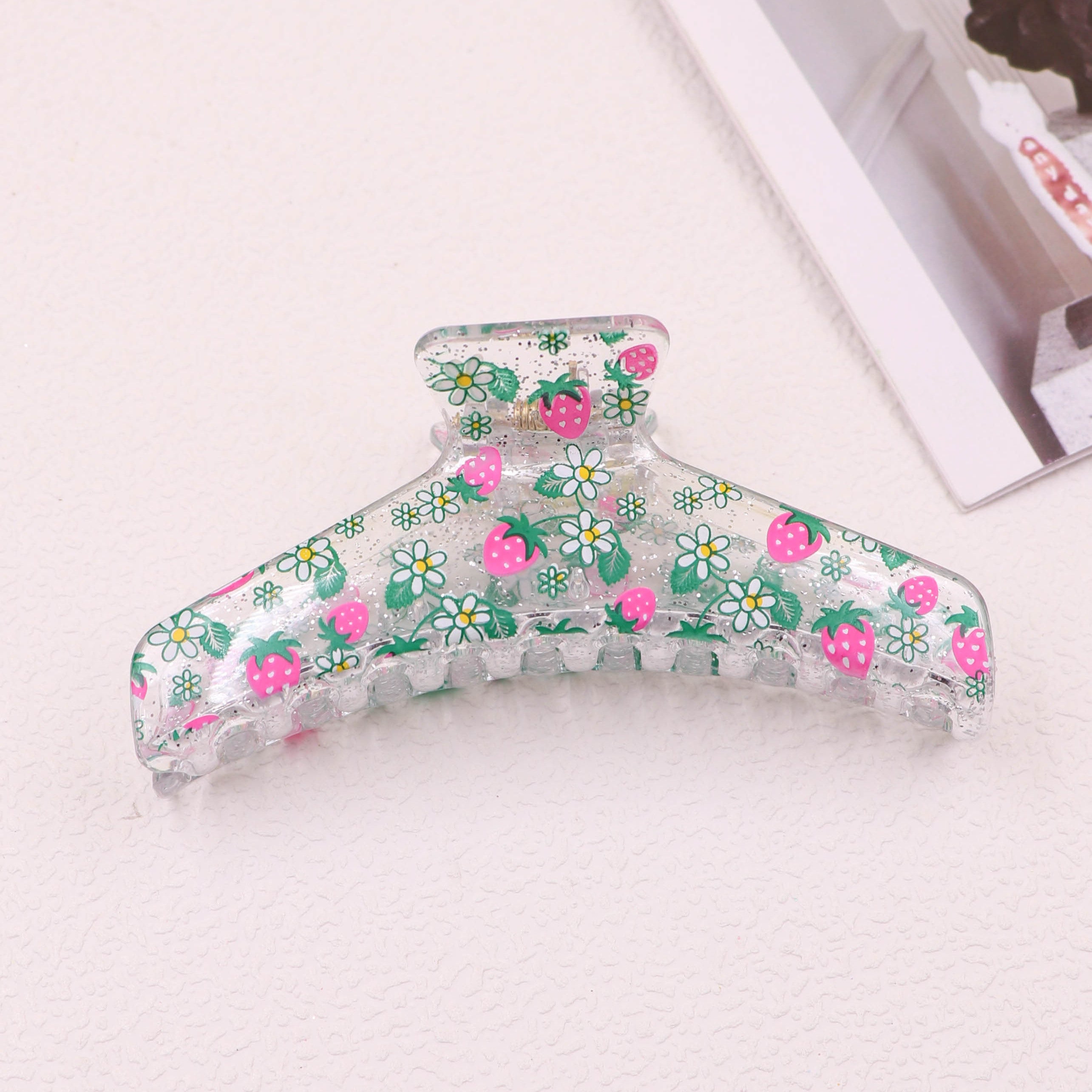 Strawberry Flowers Hair Clips Plastic Hair Claws