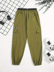 Boys Casual Cargo Pants With Belt for Kids