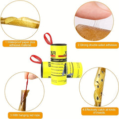 32pcs Sticky Fly Strip Fly Catcher Easy Fly Trap Tape Fruit Fly Traps