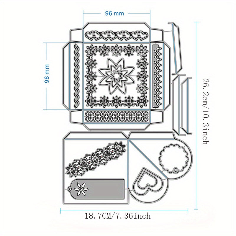 Metal Cutting Dies 3D Box With Multiple Layers