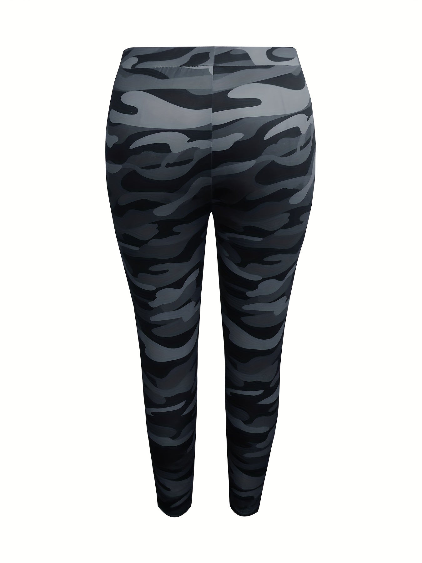 Women's Plus Camo High Rise Stretch Yoga Leggings