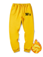 Men's Warm Sweatpants Casual Drawstring Jogger Pants