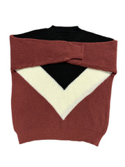 Colorblock Sweater Long Sleeve Round Neck Jumper