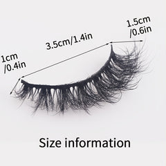 Mink Fluffy False Eyelashes Pack 5 Pairs Mega Volume Extensions