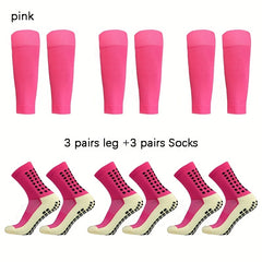 6 Pairs Sports Soccer Socks Breathable Sweat Absorbing Leg Cover