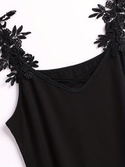 Lace Strap Tank Top Sleeveless Summer Casual Top