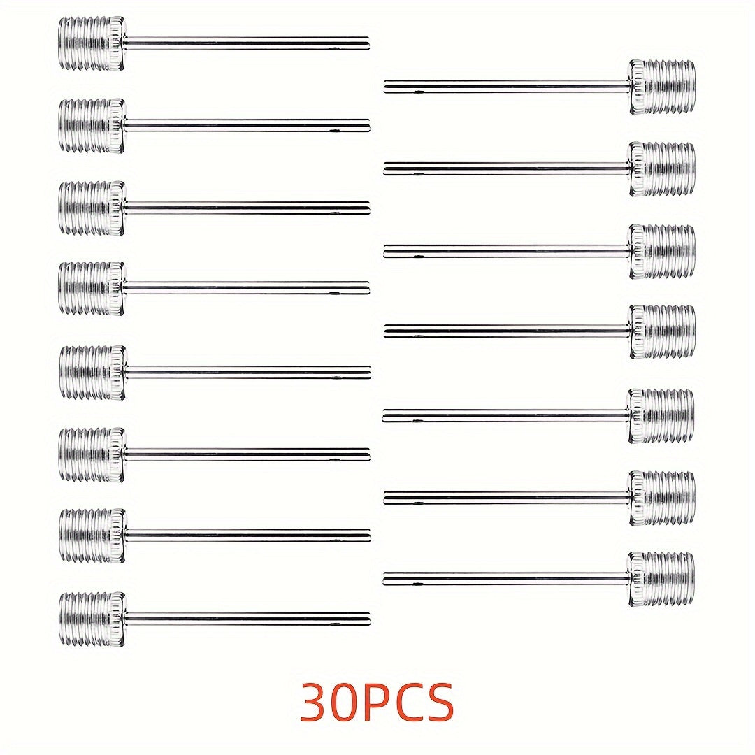 30pcs Ball Pump Inflation Needle Stainless Steel Air Pump Needles