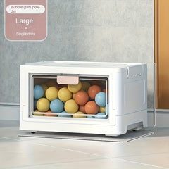 Large Capacity Clear Storage Bin With Wheels, Foldable Luggage Box