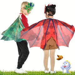 Dinosaur Dragon Wings Costume Mask for Kids Dress Up Boys Girls