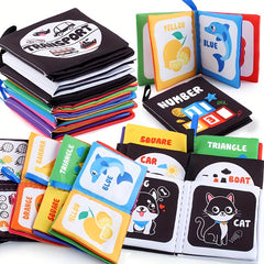 Washable Baby Cloth Book with Sound Paper Palm