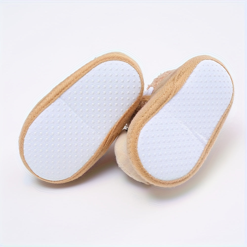 Baby Boys Cartoon Soft Warm Fleece Boots - Indoor Walking Shoes