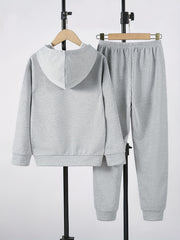 Boy's Truck Pattern 2pcs Hoodie & Sweatpants Set I LOVE MONSTER TRUCKS