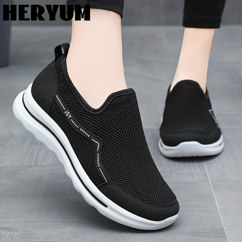 Women's Mesh Slip-On Sneakers Lightweight Breathable Casual Shoes